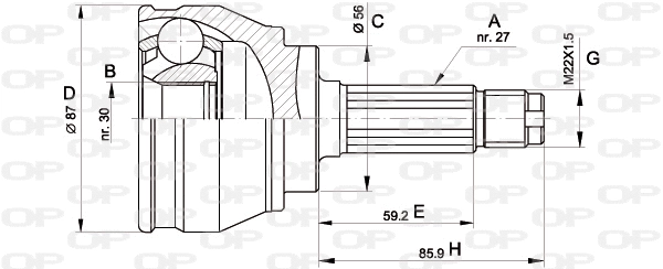 Joint Kit, drive shaft (CVJ5083.10)