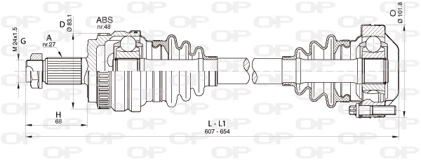 Drive Shaft (DRS6356.00)