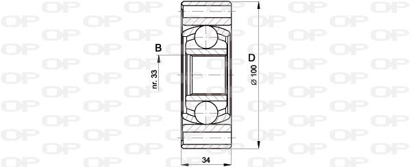 Joint Kit, drive shaft (CVJ5398.20)