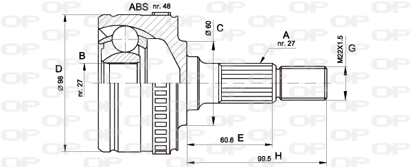 Joint Kit, drive shaft (CVJ5293.10)