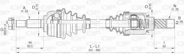 Drive Shaft (DRS6465.00)