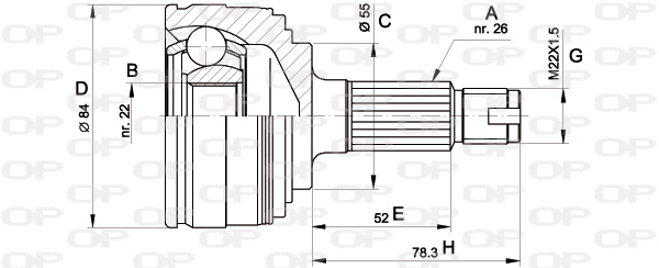 Joint Kit, drive shaft (CVJ5294.10)