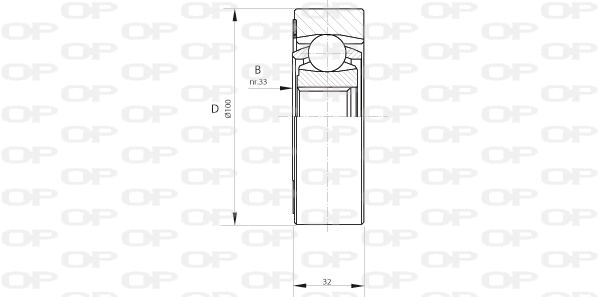 Joint Kit, drive shaft (CVJ5408.20)