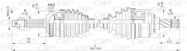 Drive Shaft (DRS6308.00)