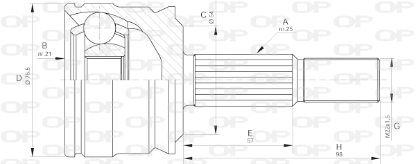 Joint Kit, drive shaft (CVJ5642.10)