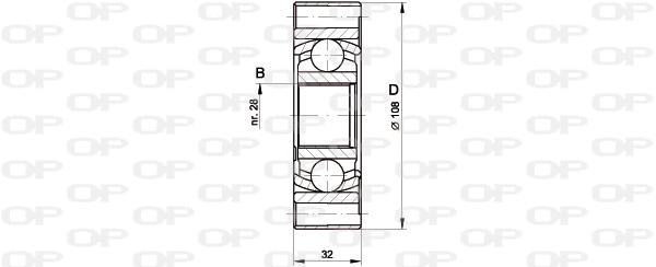 Joint Kit, drive shaft (CVJ5412.20)