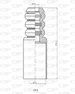 Dust Cover Kit, shock absorber (DCK5111.02)
