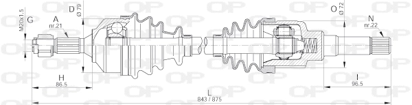Drive Shaft (DRS6259.00)