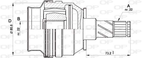 Joint Kit, drive shaft (CVJ5407.20)