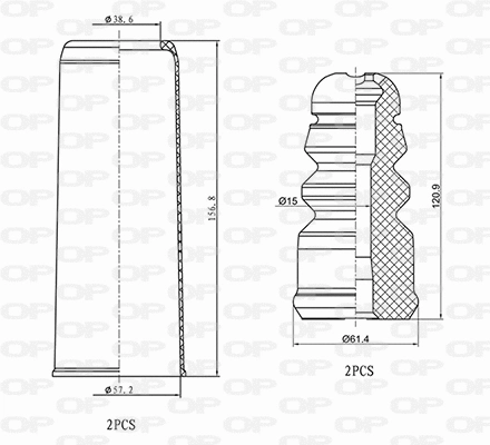 Dust Cover Kit, shock absorber (DCK5052.04)
