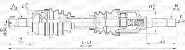 Drive Shaft (DRS6459.00)