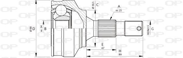 Joint Kit, drive shaft (CVJ5690.10)
