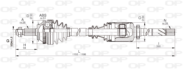 Drive Shaft (DRS6332.00)