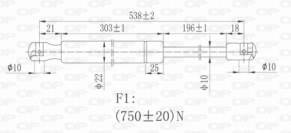 Gas Spring, boot/cargo area