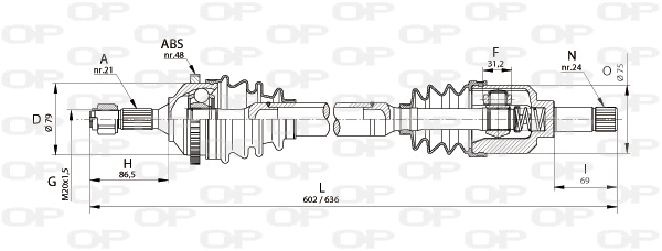 Drive Shaft (DRS6125.00)