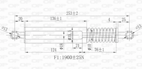 Gas Spring, boot/cargo area