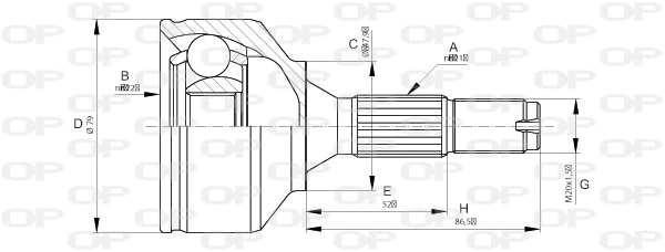 Joint Kit, drive shaft (CVJ5668.10)