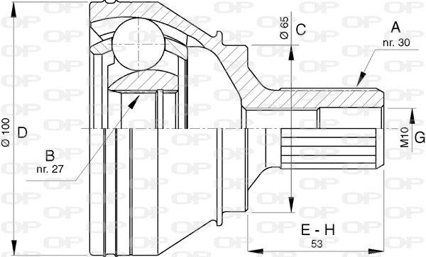 Joint Kit, drive shaft (CVJ5761.10)