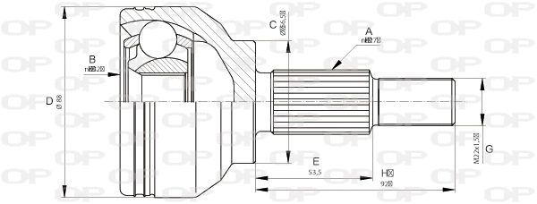 Joint Kit, drive shaft (CVJ5672.10)