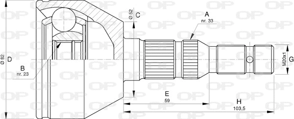 Joint Kit, drive shaft (CVJ5750.10)