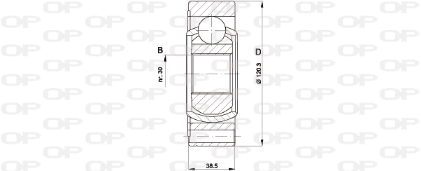 Joint Kit, drive shaft (CVJ5428.20)