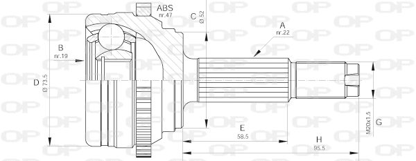 Joint Kit, drive shaft (CVJ5645.10)