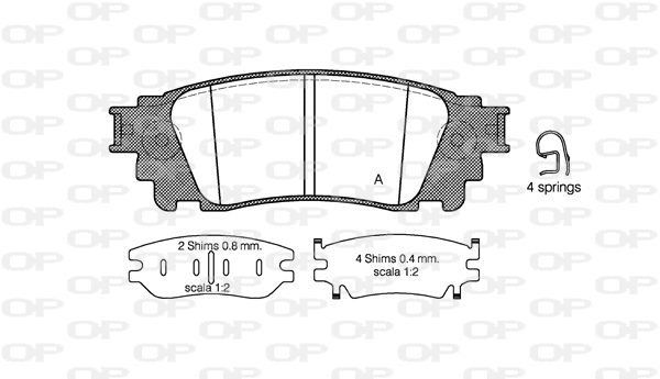Brake Pad Set, disc brake (BPA1636.00)
