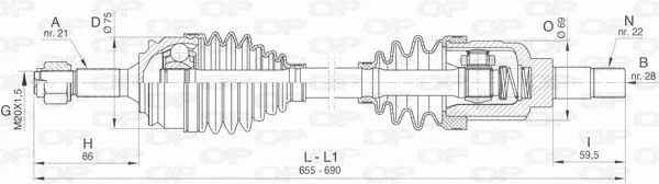 Drive Shaft (DRS6462.00)