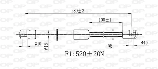 Gas Spring, boot/cargo area