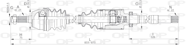 Drive Shaft (DRS6005.00)