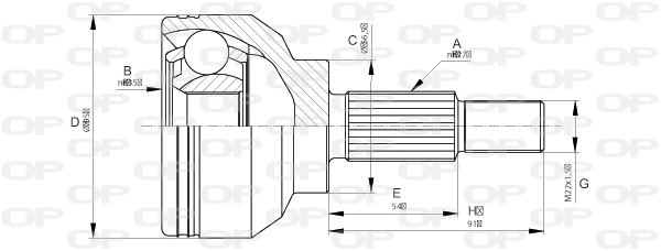Joint Kit, drive shaft (CVJ5663.10)