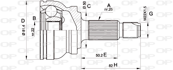 Joint Kit, drive shaft (CVJ5029.10)