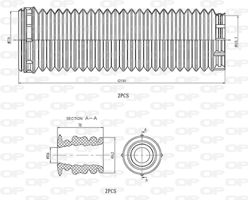 Dust Cover Kit, shock absorber (DCK5048.04)