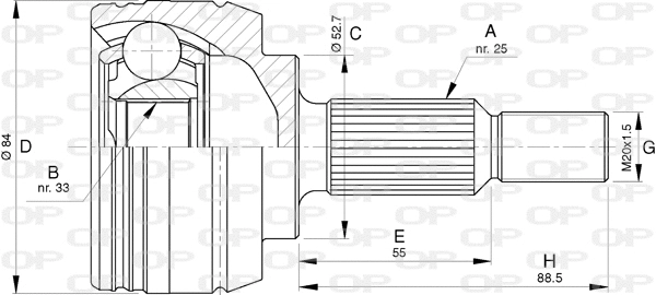 Joint Kit, drive shaft (CVJ5794.10)
