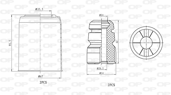 Dust Cover Kit, shock absorber (DCK5084.04)