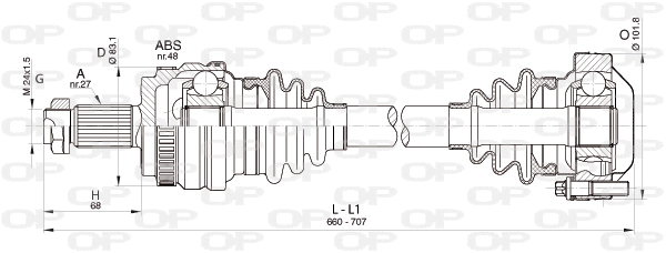 Drive Shaft (DRS6357.00)