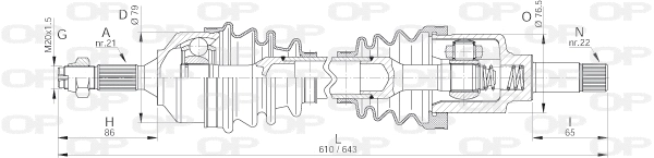 Drive Shaft (DRS6155.00)