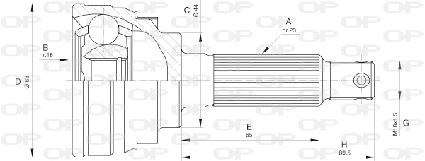 Joint Kit, drive shaft (CVJ5584.10)