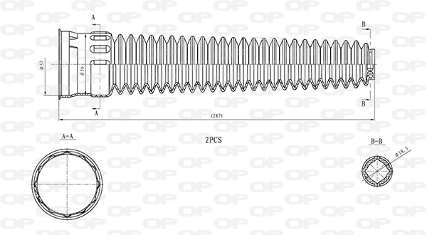 Dust Cover Kit, shock absorber (DCK5115.02)