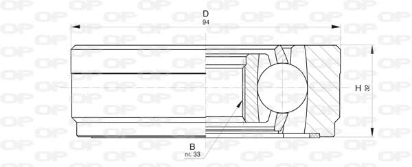 Joint Kit, drive shaft (CVJ5814.20)