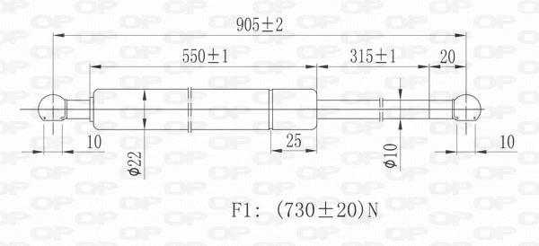 Gas Spring, boot/cargo area