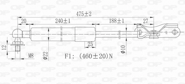 Gas Spring, boot/cargo area