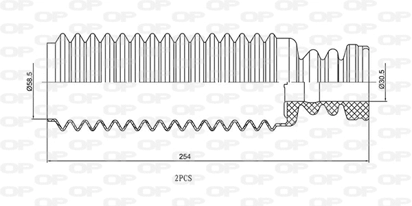 Dust Cover Kit, shock absorber (DCK5104.02)
