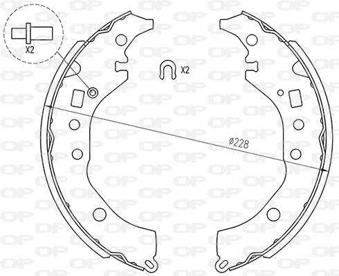 Brake Shoe Set (BSA2261.00)