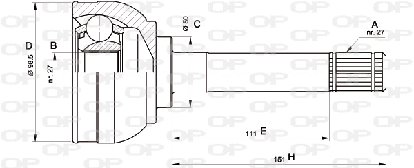 Joint Kit, drive shaft (CVJ5563.10)