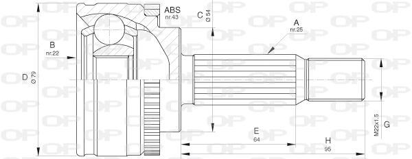 Joint Kit, drive shaft (CVJ5661.10)