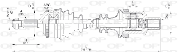 Drive Shaft (DRS6286.00)