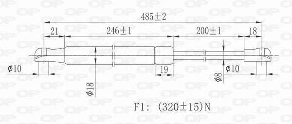 Gas Spring, boot/cargo area