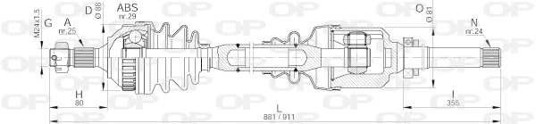 Drive Shaft (DRS6168.00)