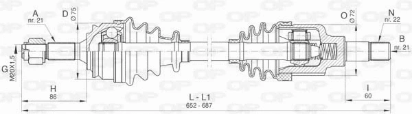 Drive Shaft (DRS6460.00)
